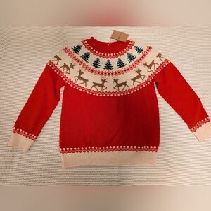 NWT Mini Boden Festive Reindeer Sweater